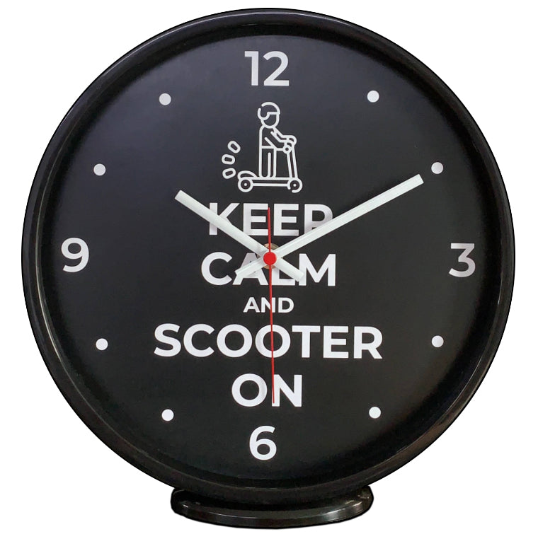 "Scooter-On" Specialty Clock