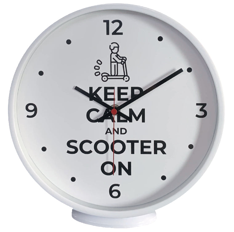 "Scooter-On" Specialty Clock